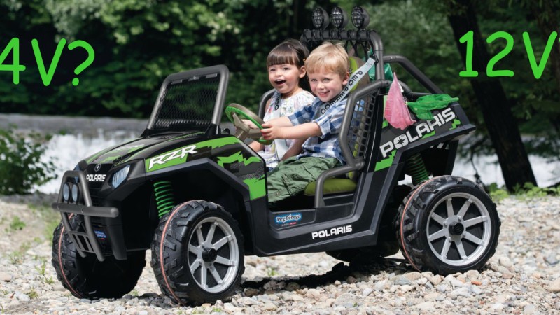 Napetost ne vpliva na moč otroškega avta!