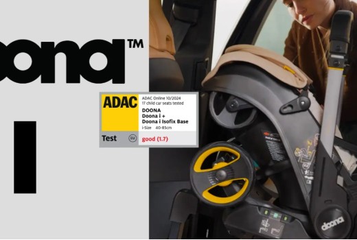 Doona I otroški avtosedež z odličnim rezultatom ADAC testa