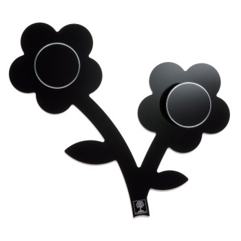 Stenski obešalnik Appendifiore - Metakrilat Črna Stenski obešalnik Appendifiore - Metakrilat Črna