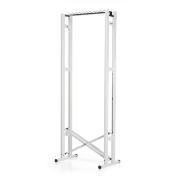 Zložljivo leseno stojalo za oblačila Snake 90 - Bela