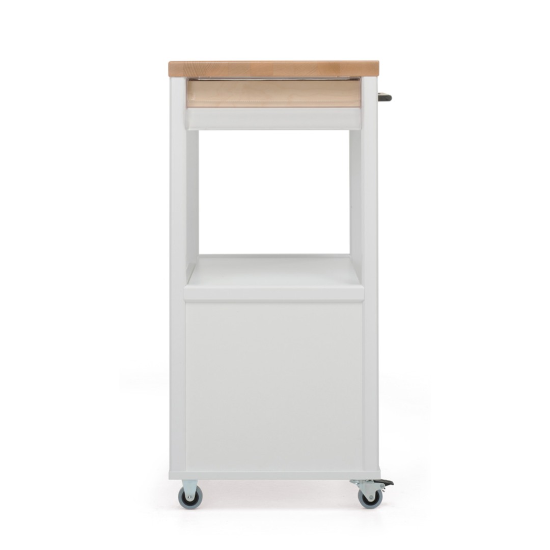 Eleganten Kuhinjski Voziček - Benchef Naturale/Bela Eleganten Kuhinjski Voziček - Benchef Naturale/Bela