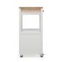 Eleganten Kuhinjski Voziček - Benchef Naturale/Bela Eleganten Kuhinjski Voziček - Benchef Naturale/Bela