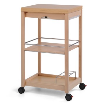 Leseni kuhinjski voziček Servi-tu – večnamenska miza Leseni kuhinjski voziček Servi-tu – večnamenska miza