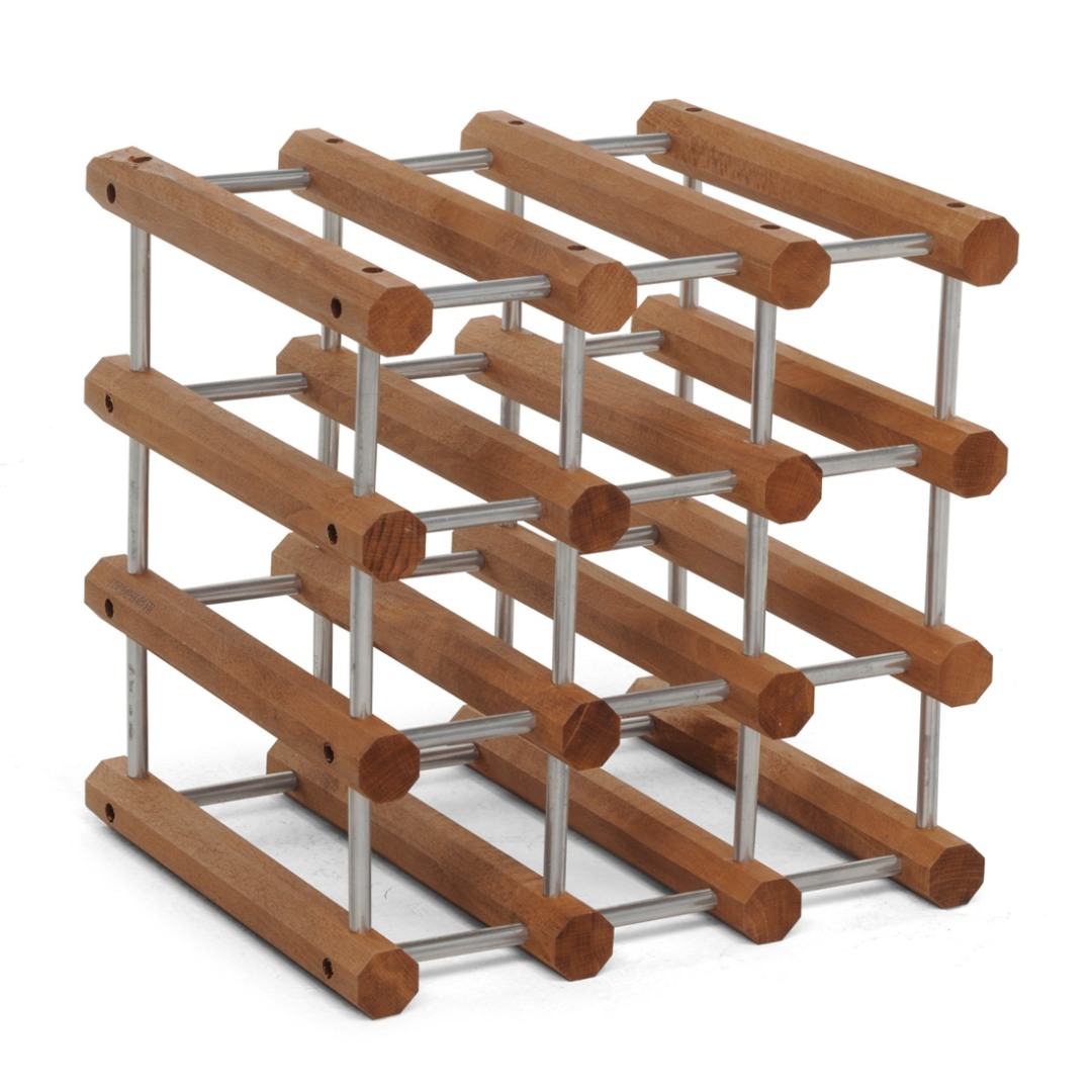 Modularno držalo za steklenice IlCantiniere Oreh/Aluminij