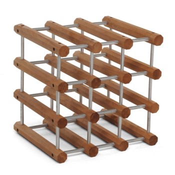 Modularno držalo za steklenice IlCantiniere Oreh/Aluminij