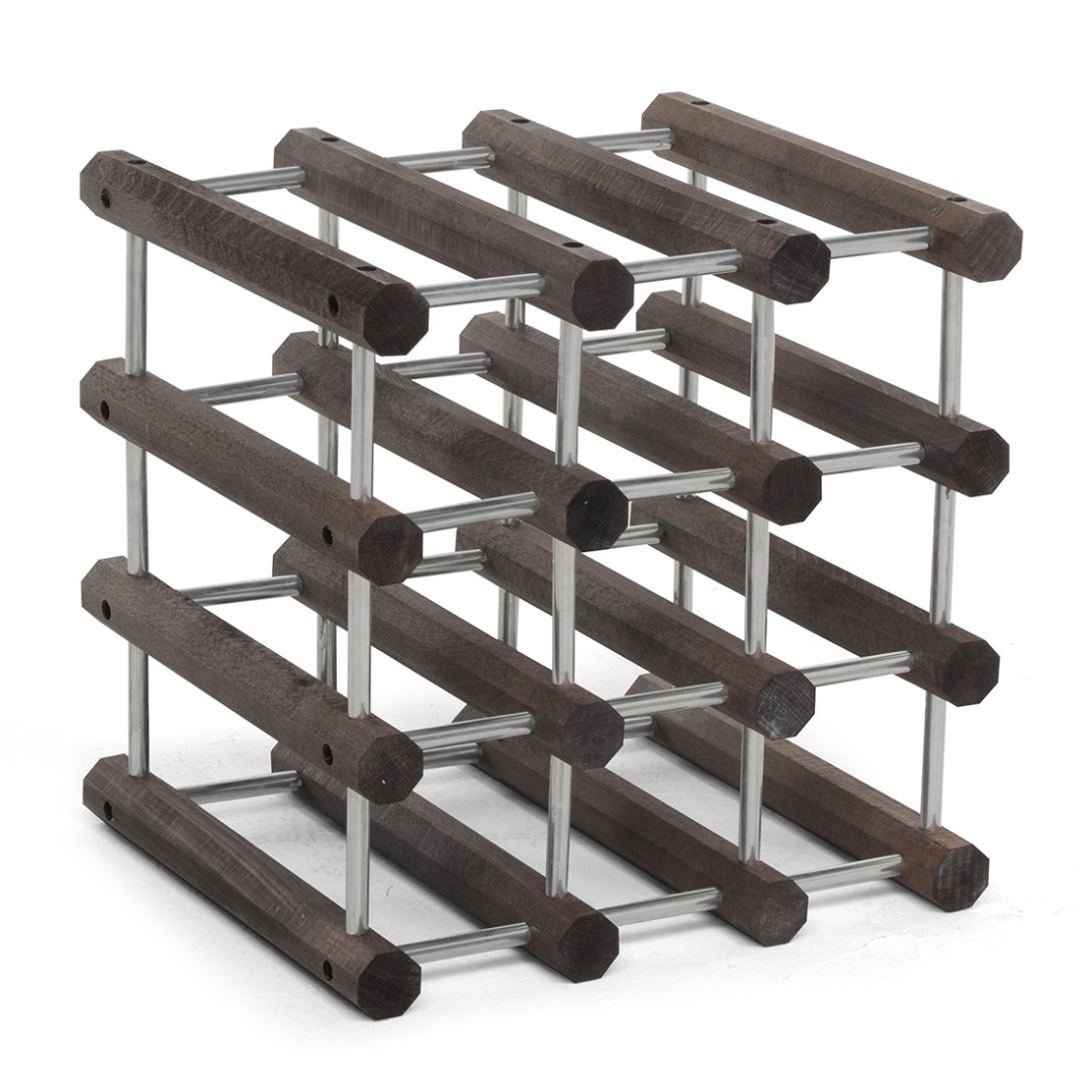 Modularno držalo za steklenice IlCantiniere Wengé/Aluminij