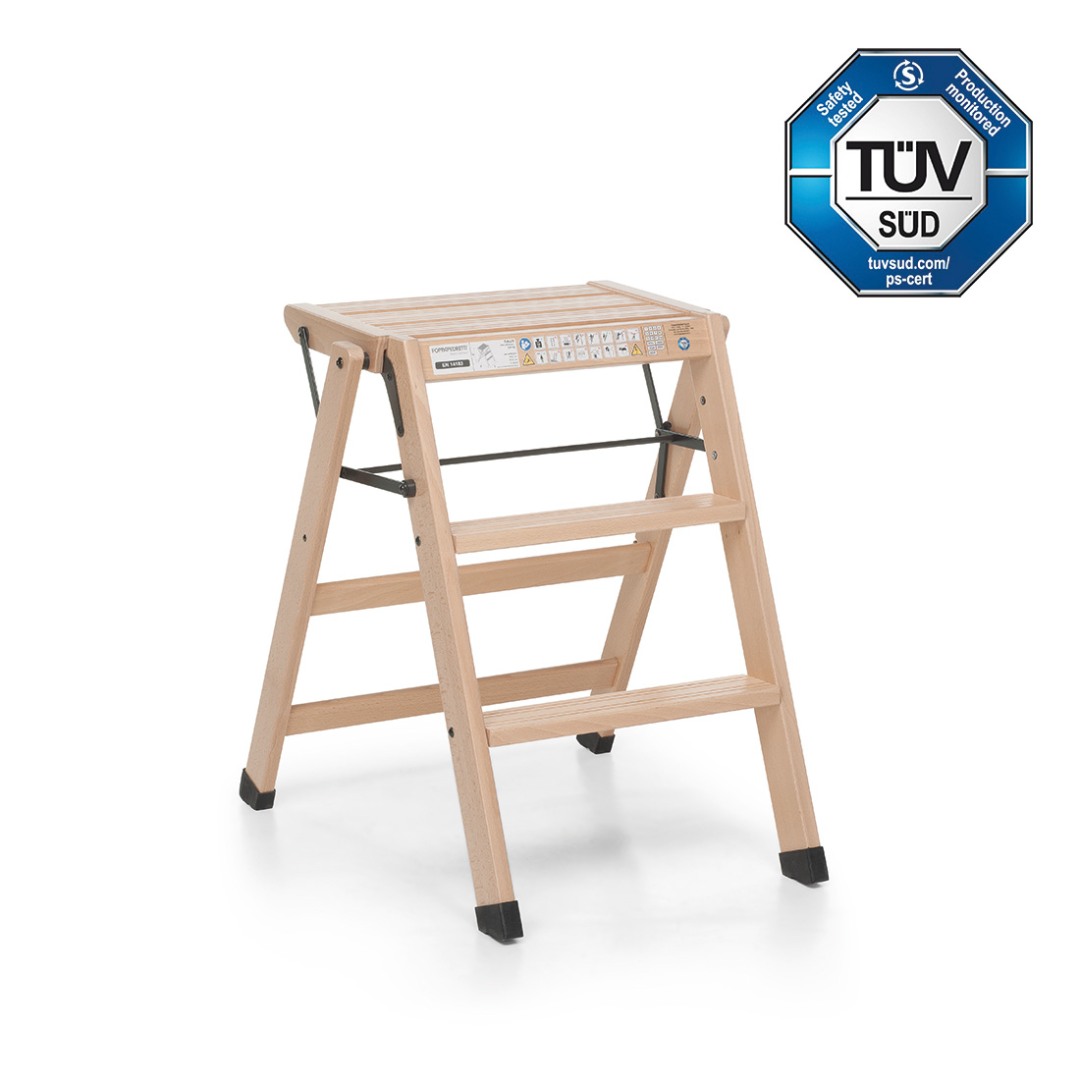 Tialzo Zložljiva Lesena Lestev - Naturale Tialzo Zložljiva Lesena Lestev - Naturale