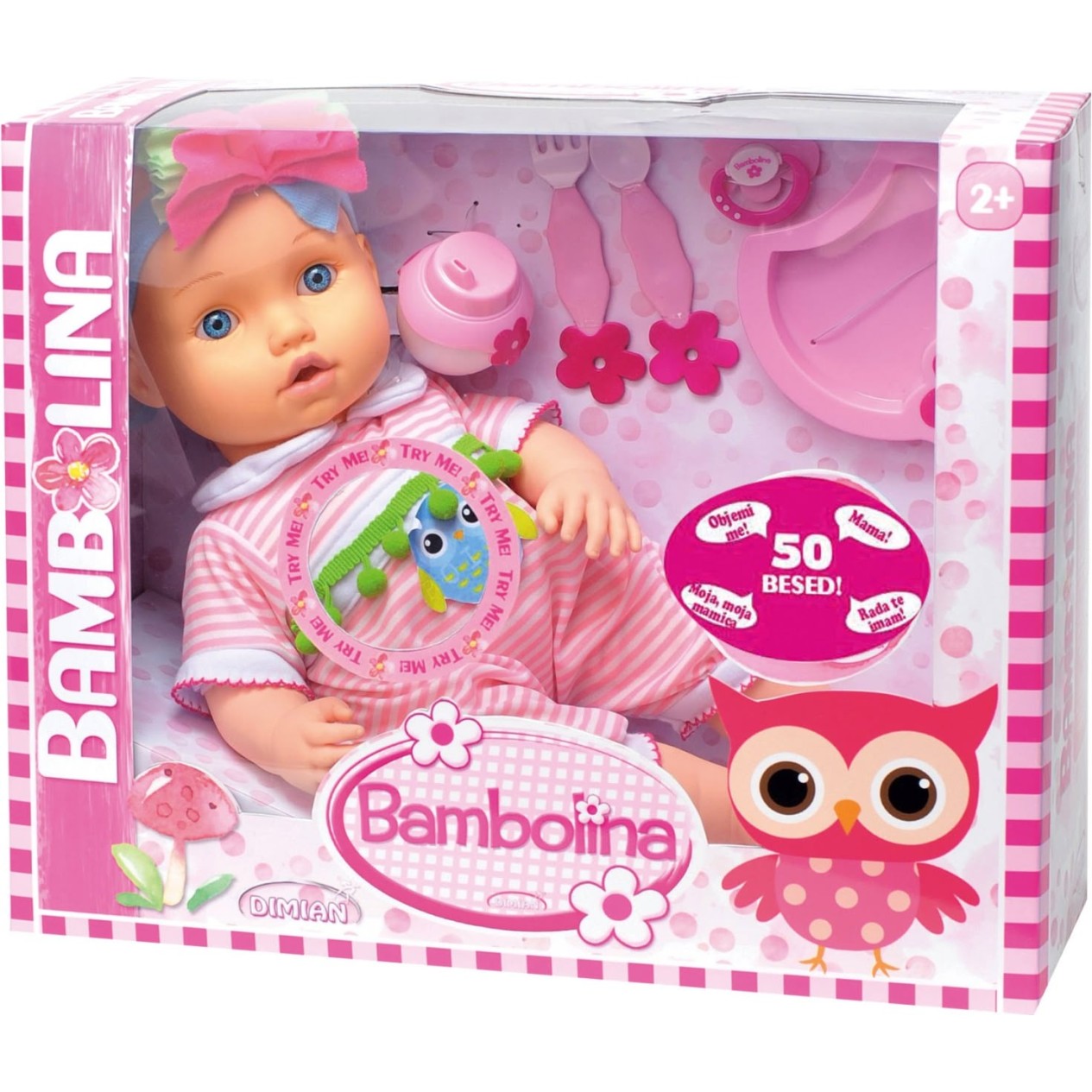 DOJENČEK SOVICA SLO S PRIBOROM