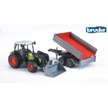 BRUDER traktor Class Nectis s prikolico 02112