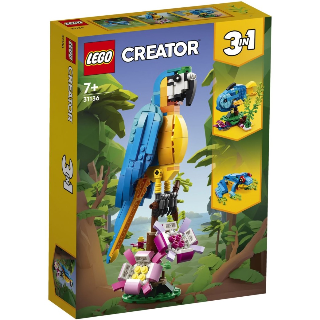 Lego kocke Creator Eksotični papagaj 31136