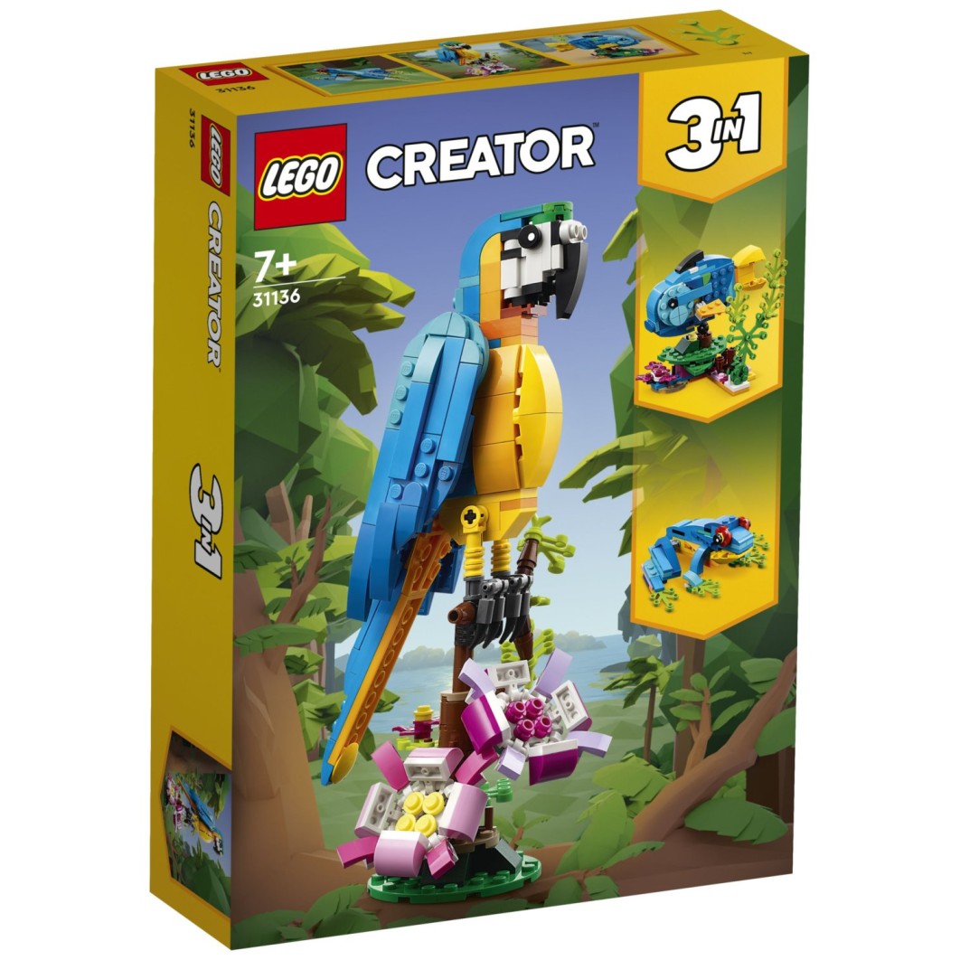 Lego kocke Creator Eksotični papagaj 31136