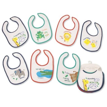 Bytex slinček bombažni s podlogo 7/1, živali multi color Bytex slinček bombažni s podlogo 7/1, živali multi color