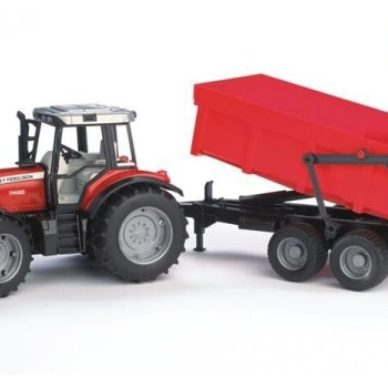Bruder traktor s prikolico Massey Ferguson 7480 67cm 02045