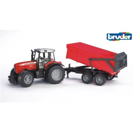 Bruder traktor s prikolico Massey Ferguson 7480 67cm 02045
