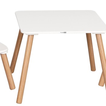 Stol in mizica ATHENA z dvema stolčkoma white