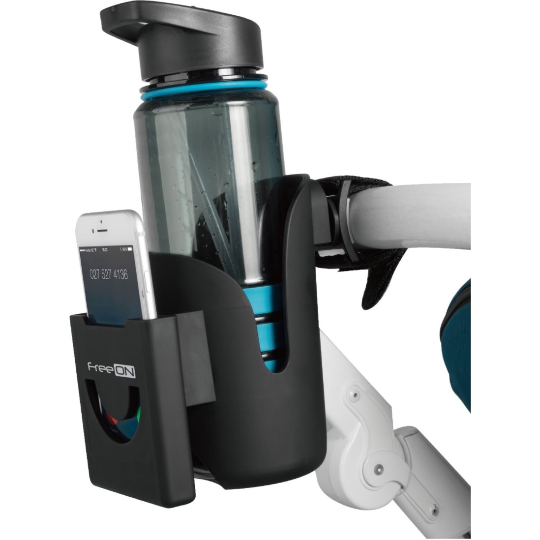 Držalo za stekleničko za voziček in mobitel black