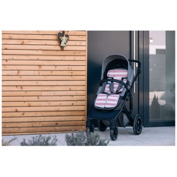 Univerzalna podloga za voziček in avtosedež 3D MESH Pink White