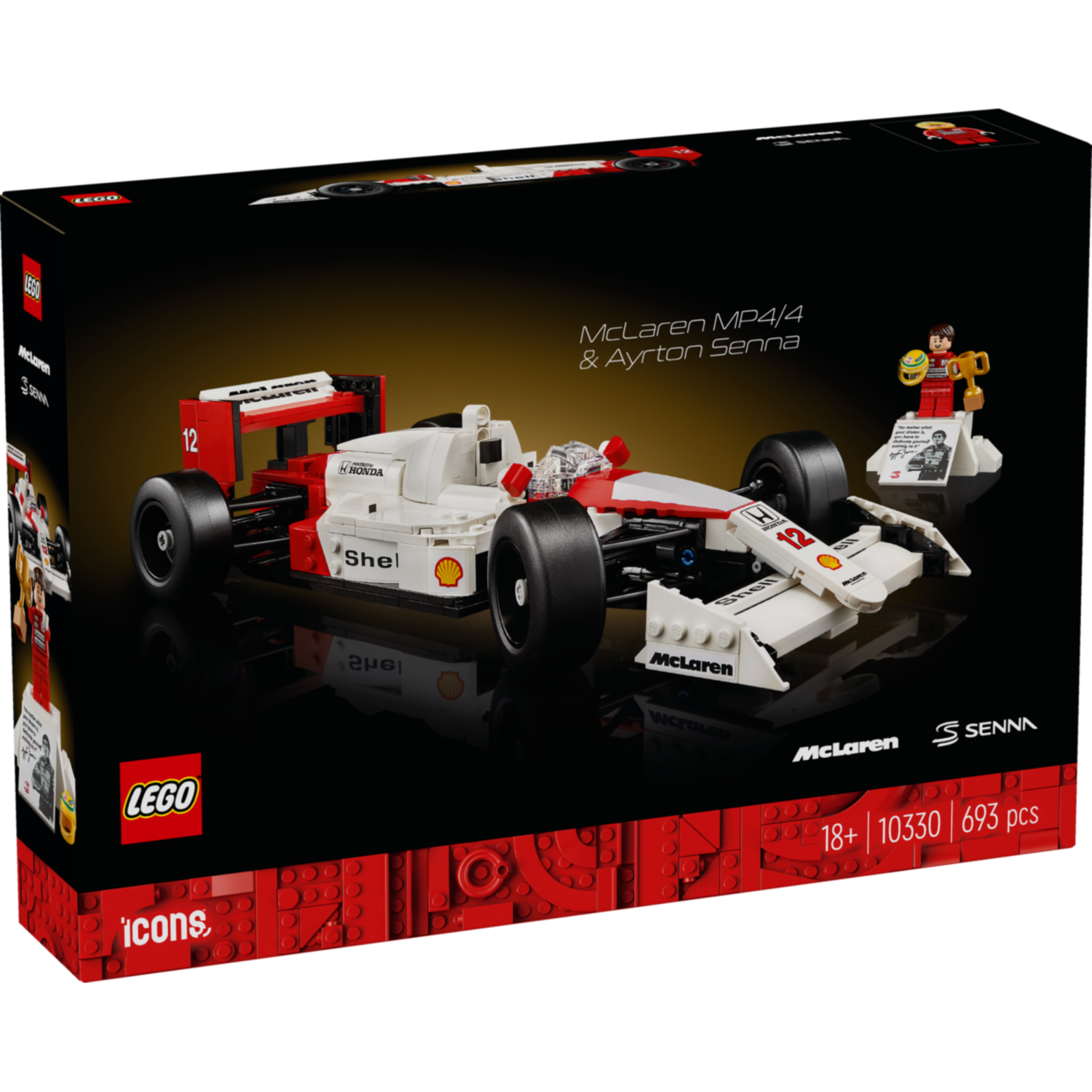 Lego kocke Icons McLaren MP4/4 in Ayrton Senna 10330