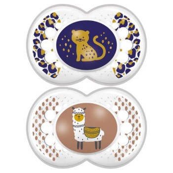 MAM tolažilna duda - silikon Trends 6+ mes., silikon, 2 kosa sort 350221