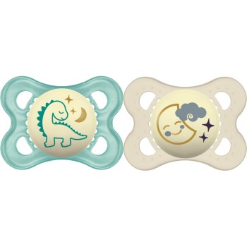 MAM duda varalica - silikon Night 2-6 mes., 2 kom sort 350177