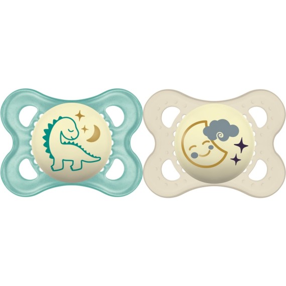 MAM duda varalica - silikon Night 2-6 mes., 2 kom sort 350177