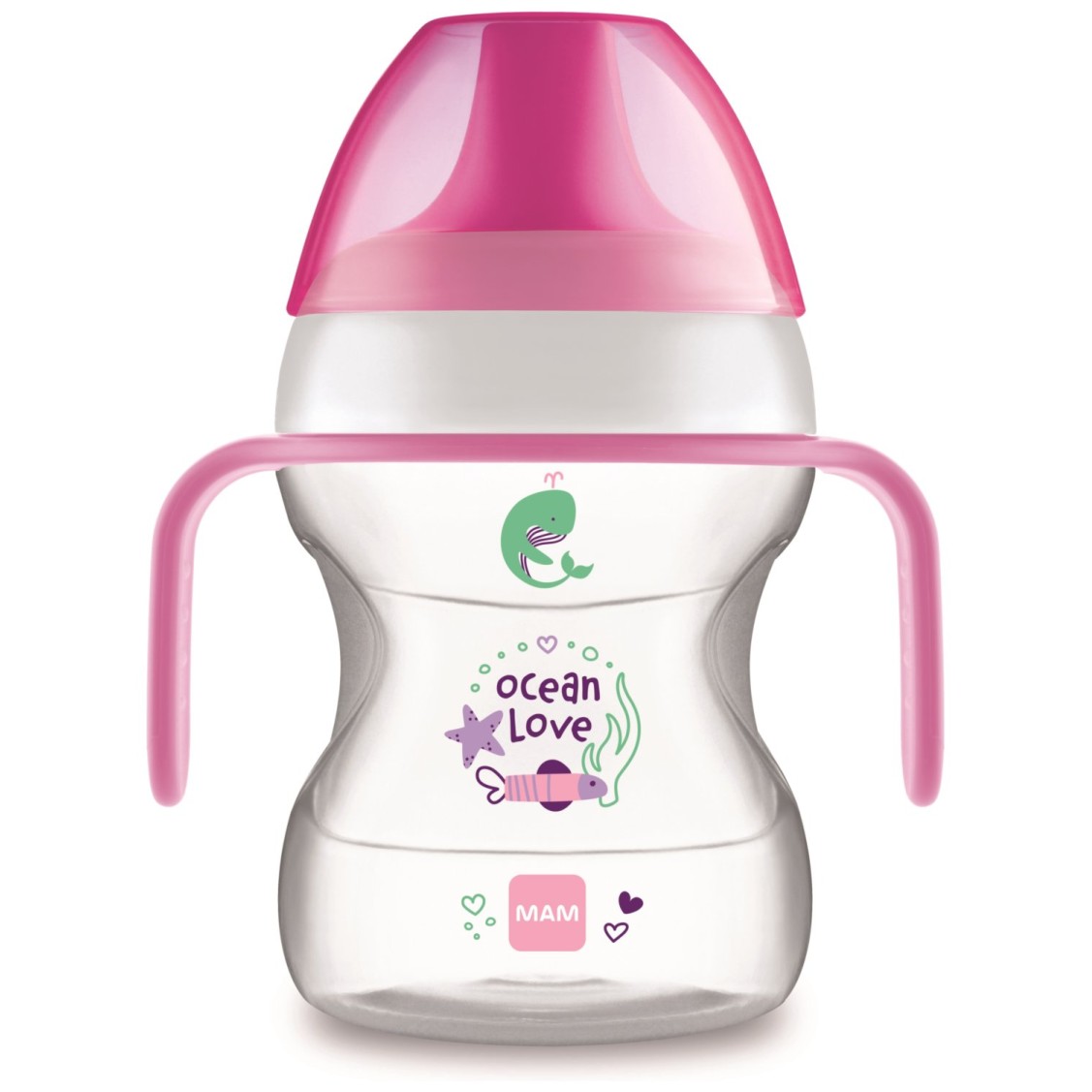 MAM lonček learn to drink 190ml, 6m+ sort 350726