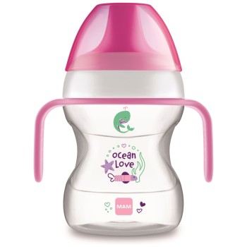 MAM lonček learn to drink 190ml, 6m+ sort 350726