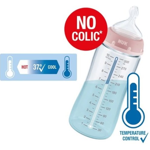 Nuk steklenička plastična FC+ z vrgrajenim temperaturnim indikatorjem 150ml silikon 0-6m