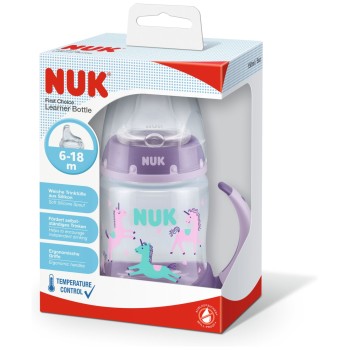 Nuk lonček FC z vgrajenim temp. indokatorjem, silikon, 150 ml multicolor