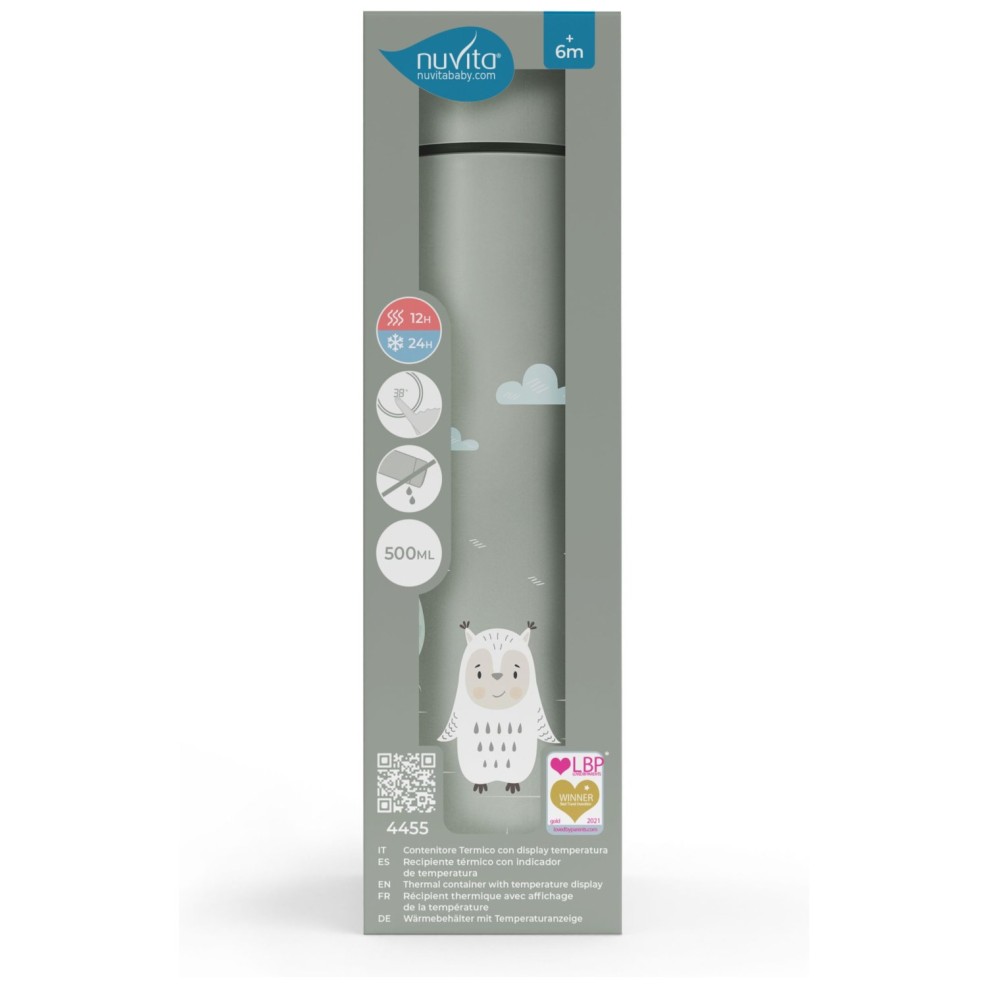 Nuvita termo steklenička 4455 s termometrom 500ml