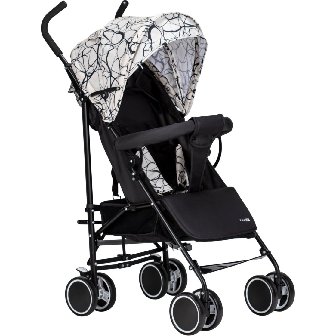 FreeON športni voziček Simple Circles black & white 48549