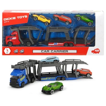 DICKIE kamion s prikolicom za prijevoz automobila 28 cm