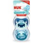 Nuk tolažilna duda - silikon Signature (6-18 m), 2 kosa multicolor
