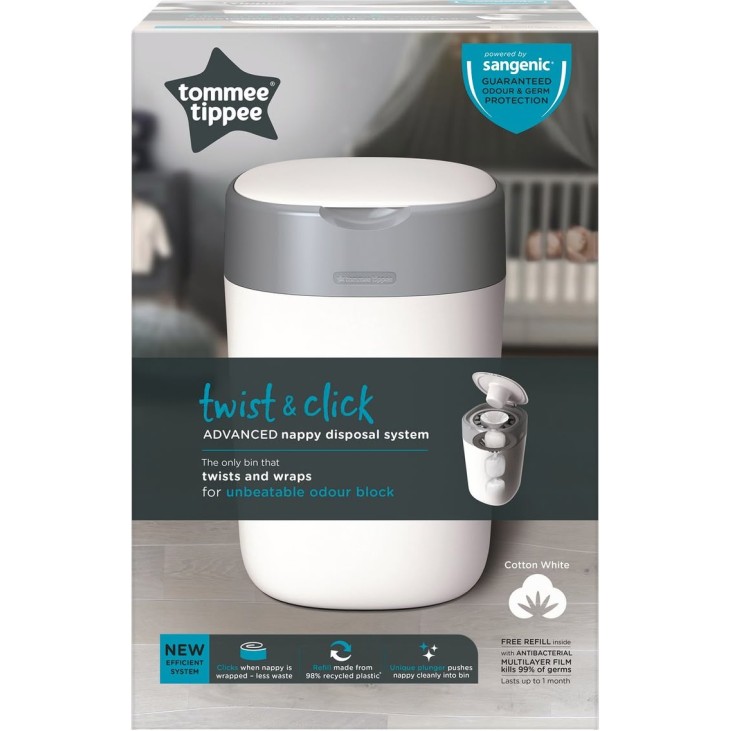 Koš za pelene TWIST & CLICK White