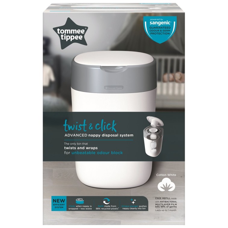 Koš za plenice Twist&Click White