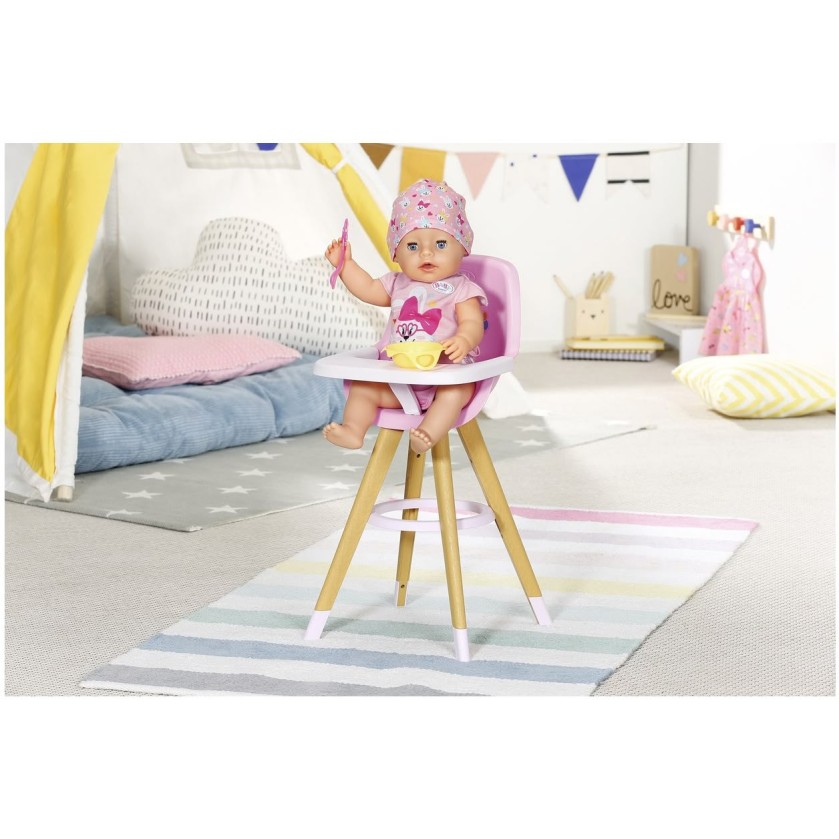Zapf Baby Born leseni stolček za hranjenje
