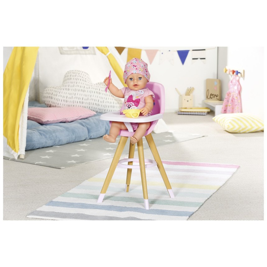 Zapf Baby Born leseni stolček za hranjenje Zapf Baby Born leseni stolček za hranjenje
