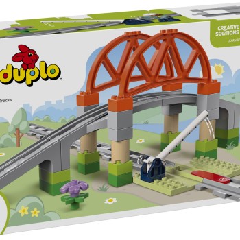Kocke Duplo Razširitveni komplet železniški most in tiri 10426
