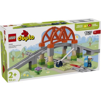 Kocke Duplo Razširitveni komplet železniški most in tiri 10426