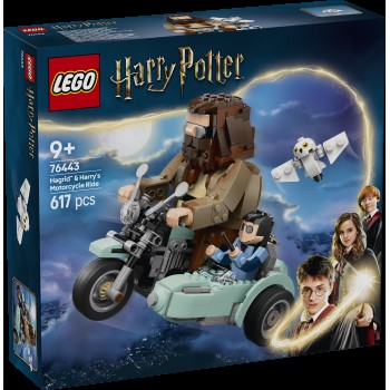 Kocke Harry Potter Hagridova™ in Harryjeva vožnja z motornim kolesom 76343