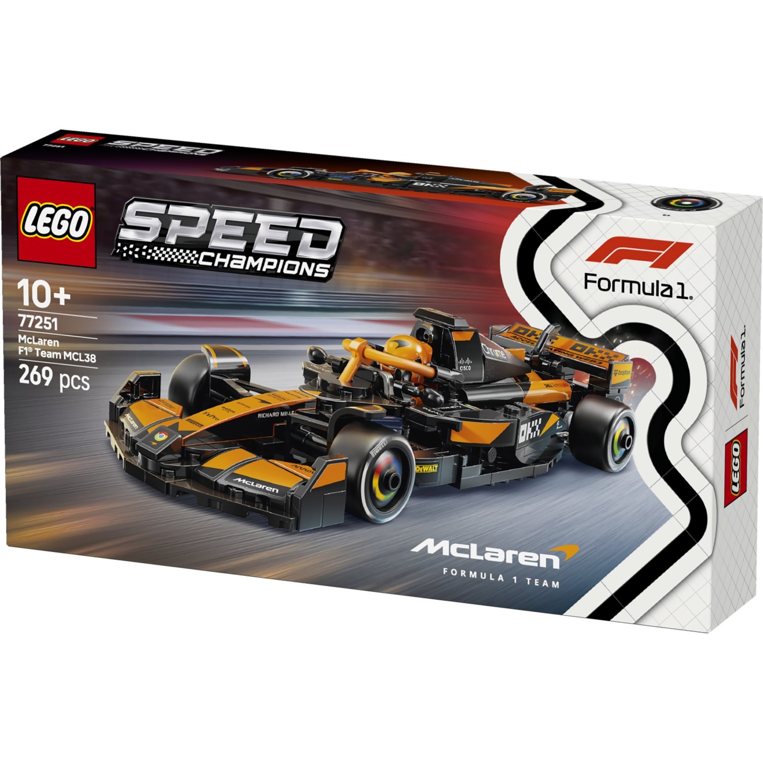 Kocke Speed Champions Dirkalni avtomobil McLaren F1® Team MCL38 77251 Kocke Speed Champions Dirkalni avtomobil McLaren F1® Team MCL38 77251