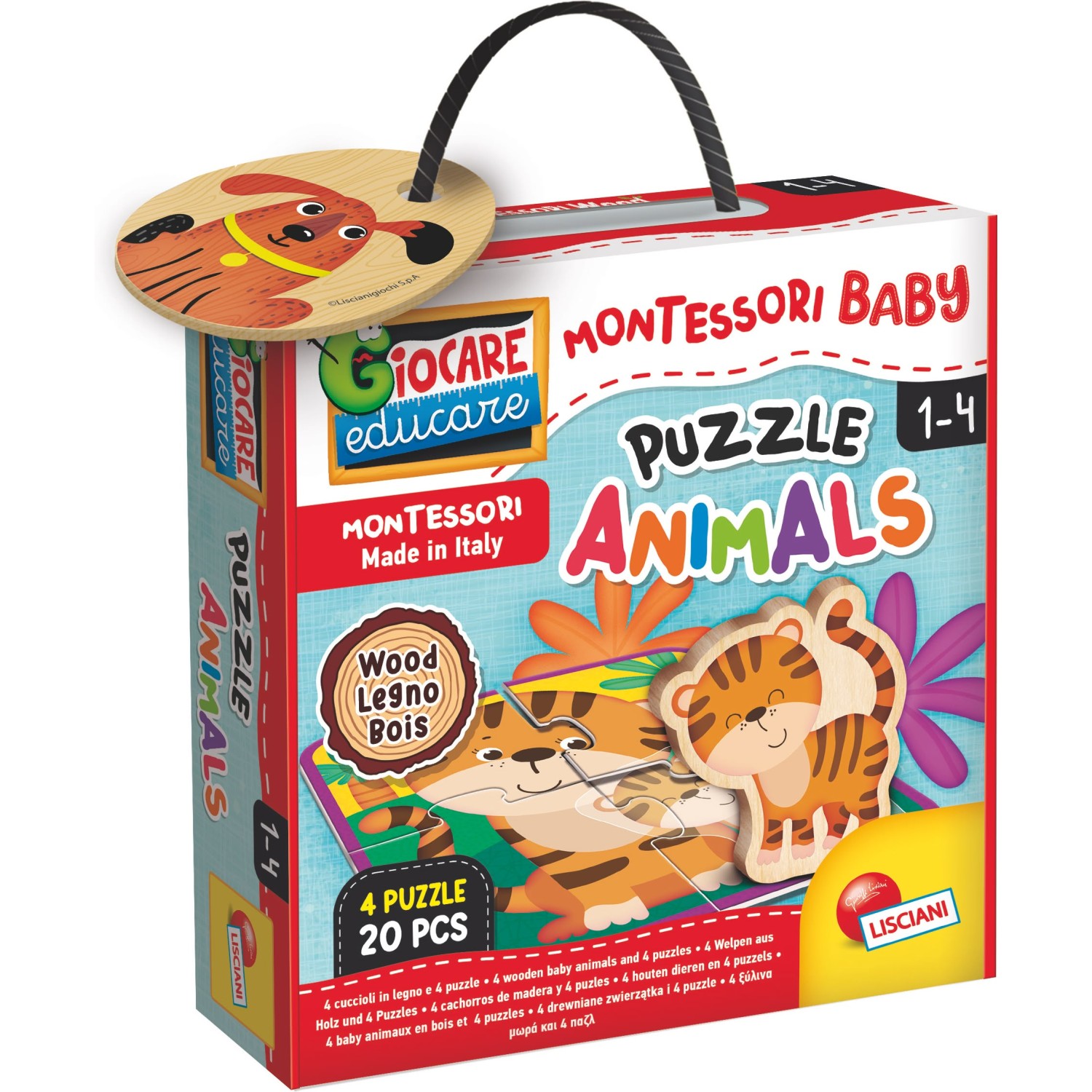 Lisciani Montessori drvena slagalica Životinje Lisciani Montessori drvena slagalica Životinje