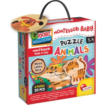 Lisciani Montessori drvena slagalica Životinje
