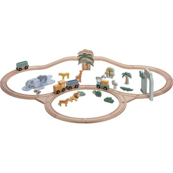 Free 2 Play željeznica drvena s vlakovima i životinjskim prijateljima