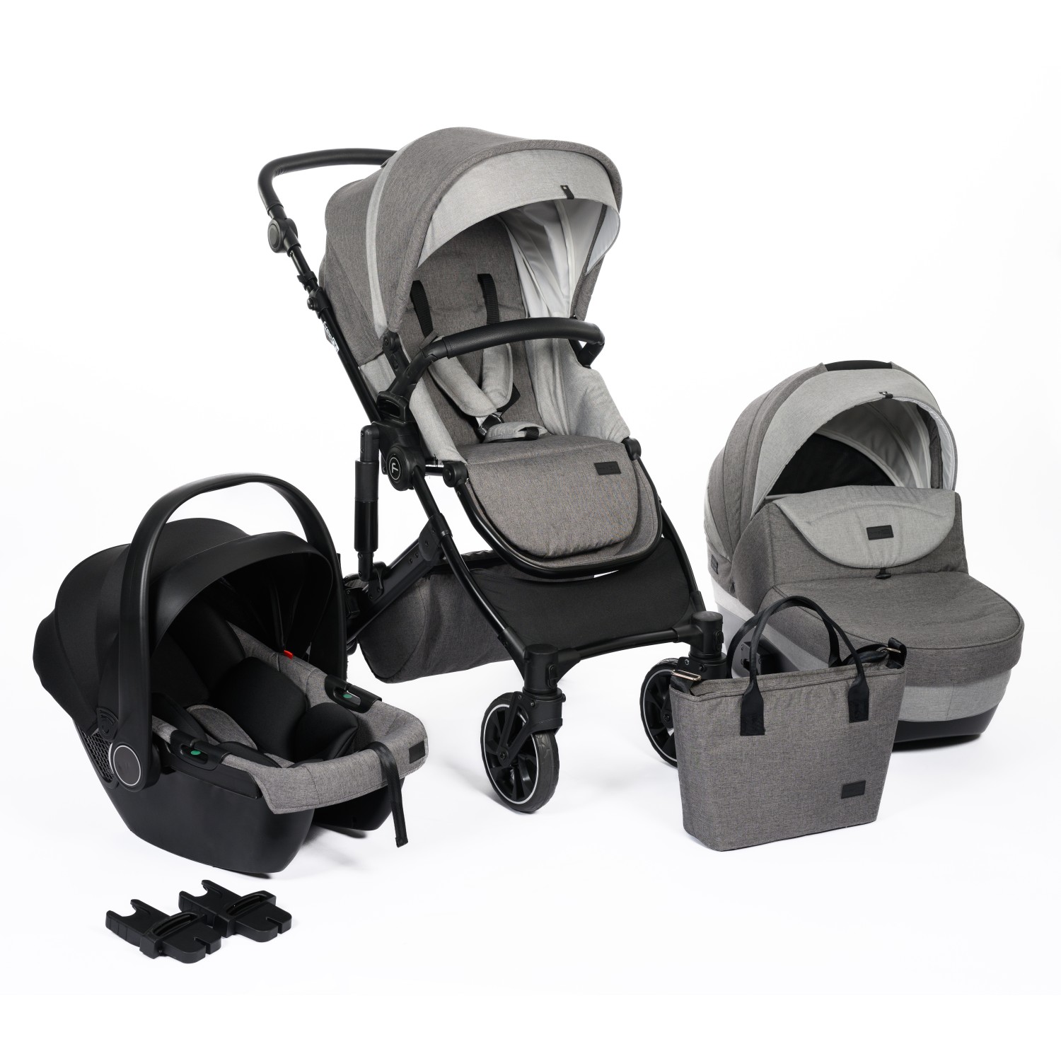 FreeON otroški voziček 3v1 COMFORT Grey