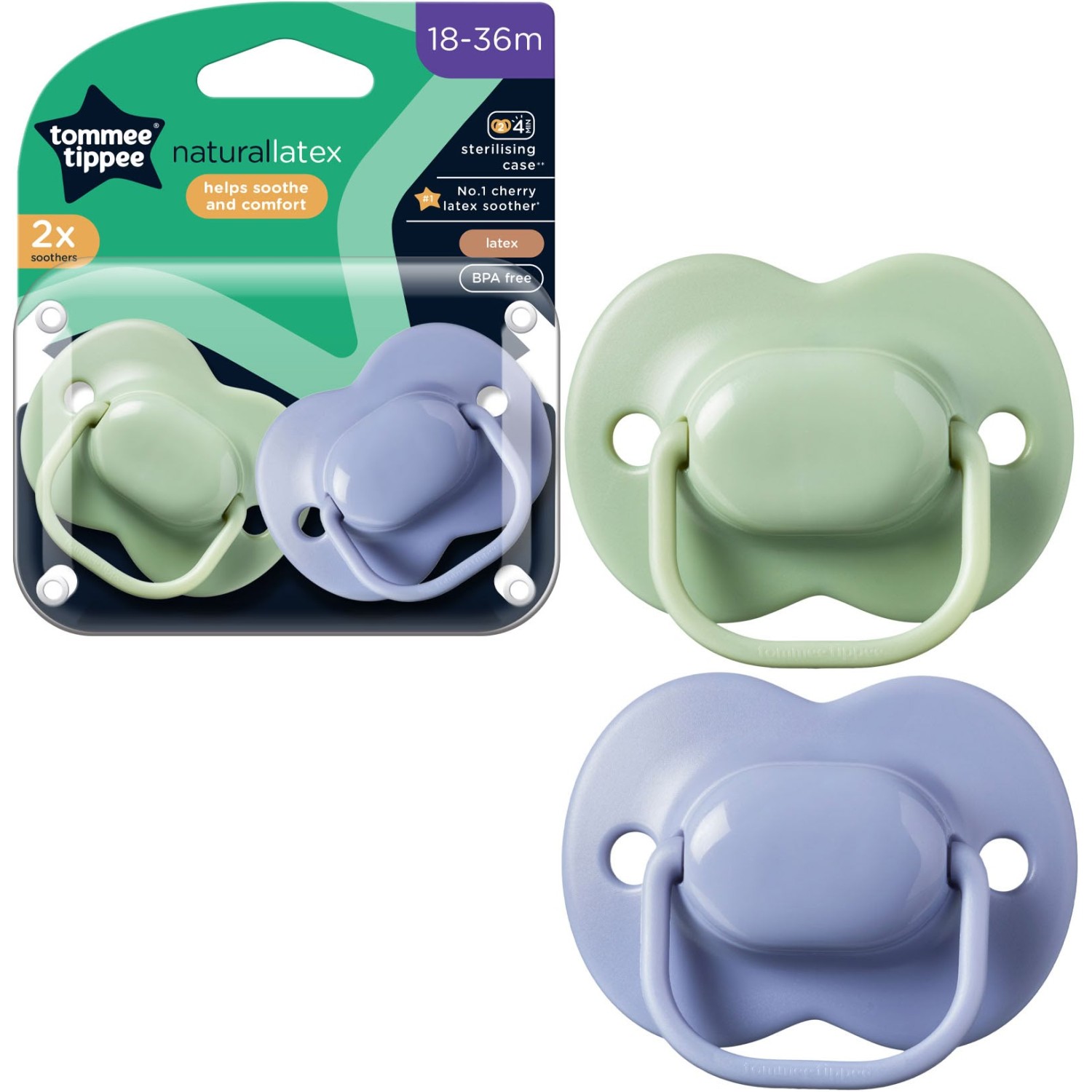 Tommee Tippee Duda varalica - Lateks, Trešnja, 18-36 m, 2/1