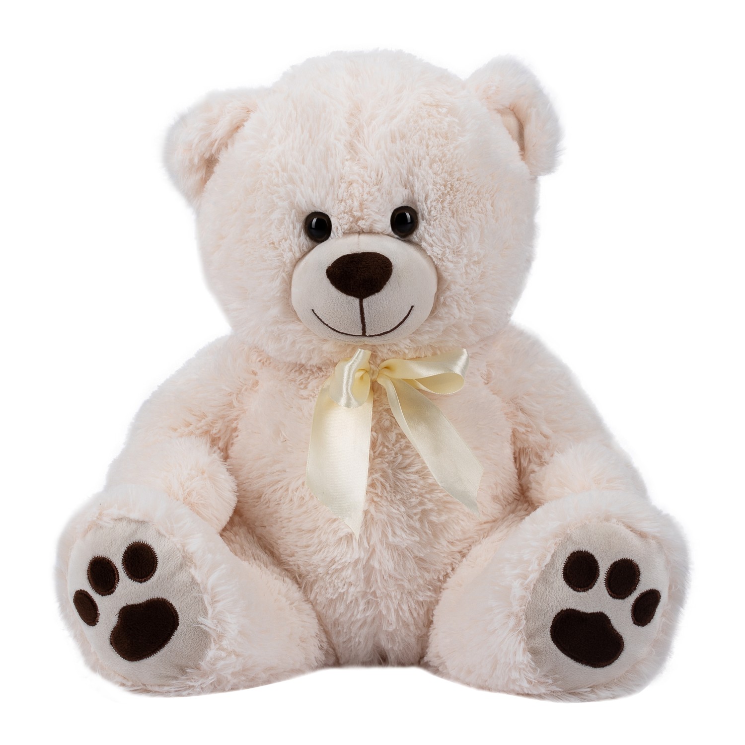 Free 2 Play plišasti medved Cuddly, 38 cm, beli