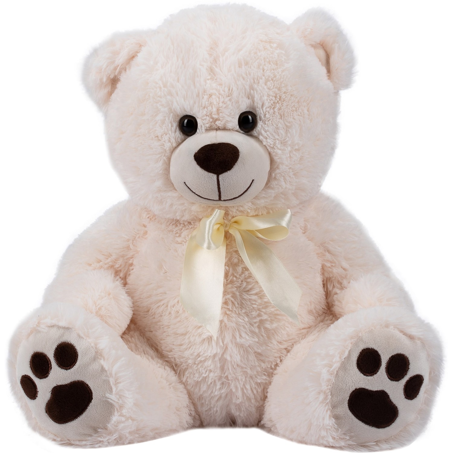 Free 2 Play plišasti medved Cuddly, 38 cm, beli