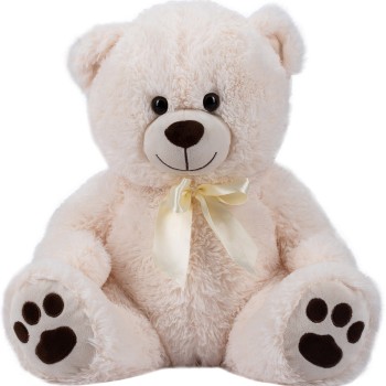 Free 2 Play plišasti medved Cuddly, 38 cm, beli