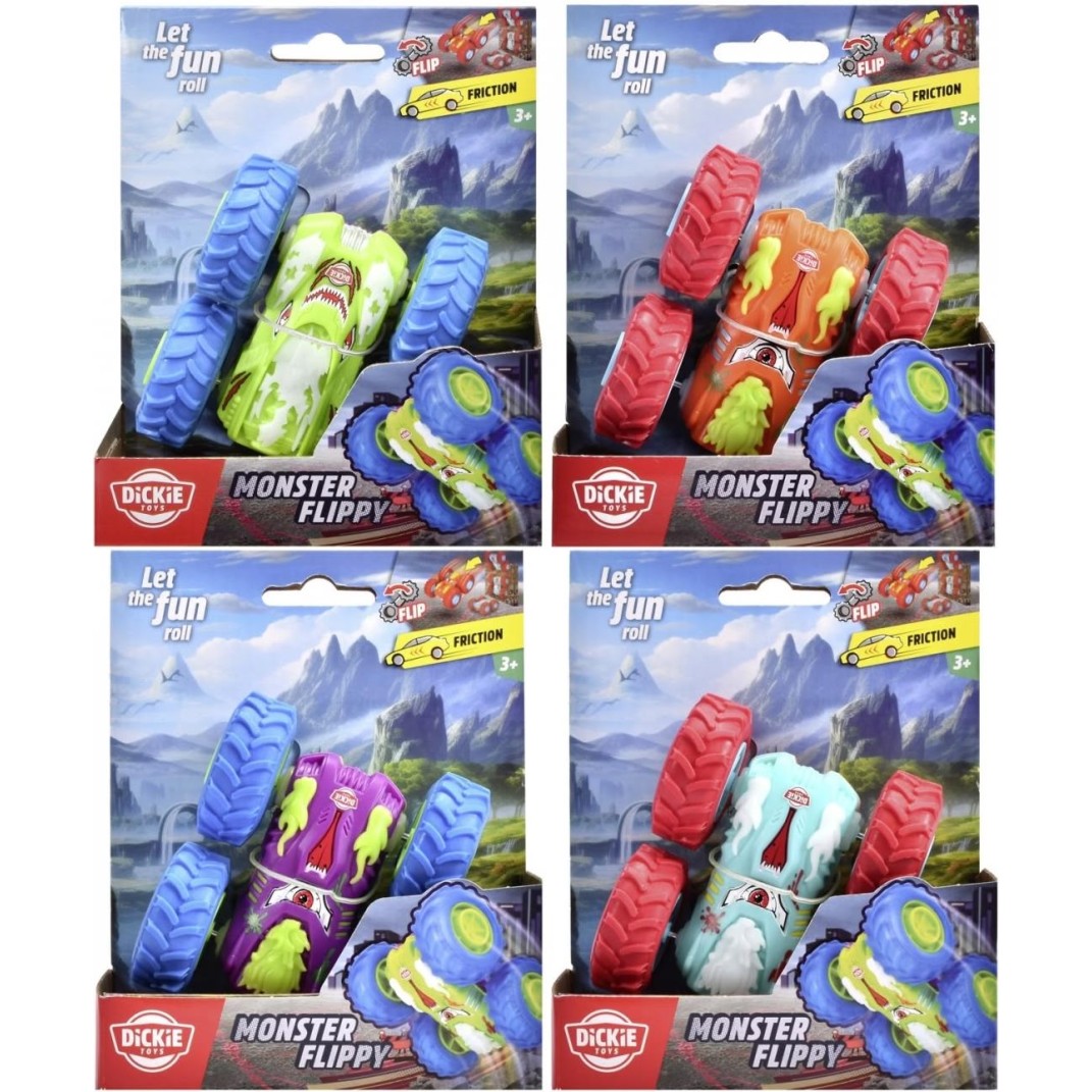 Dickie vozilo Monster Flippy 10 cm, 4 sort